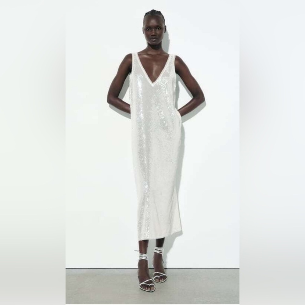 NWT Zara Midi Sequin Dress